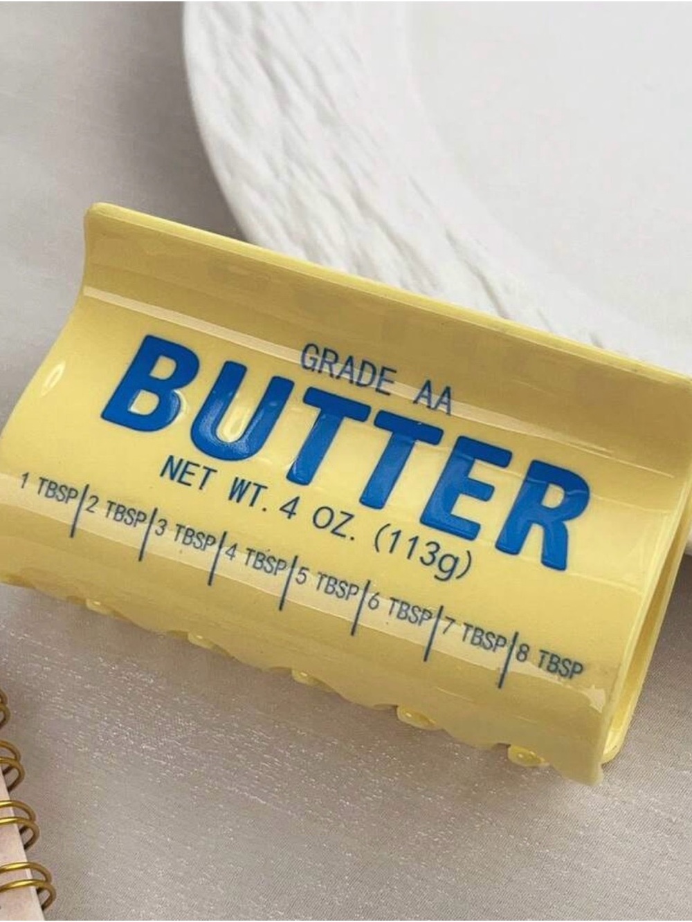 Butter Yellow Logo Hair Claw Clip